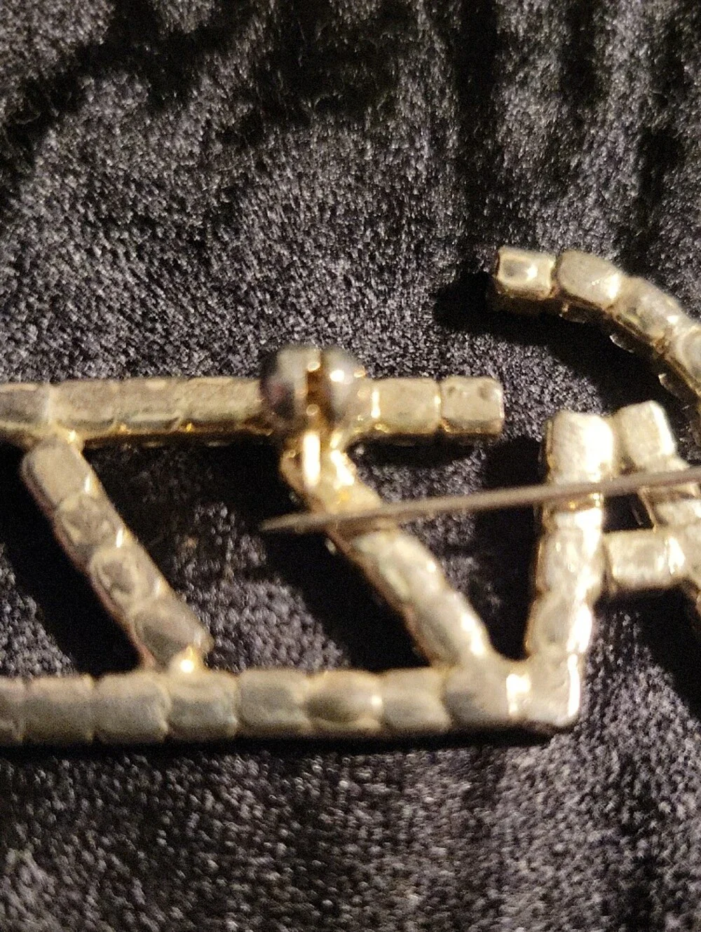 Rhinestone JAZZ Saxaphone Statement Brooch - Clear Crystal